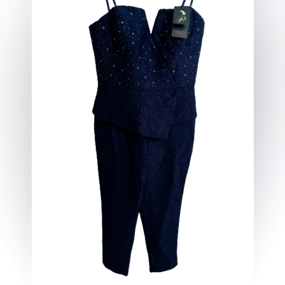 Adrianna Papell  Jumpsuit  Navy Blue Dress